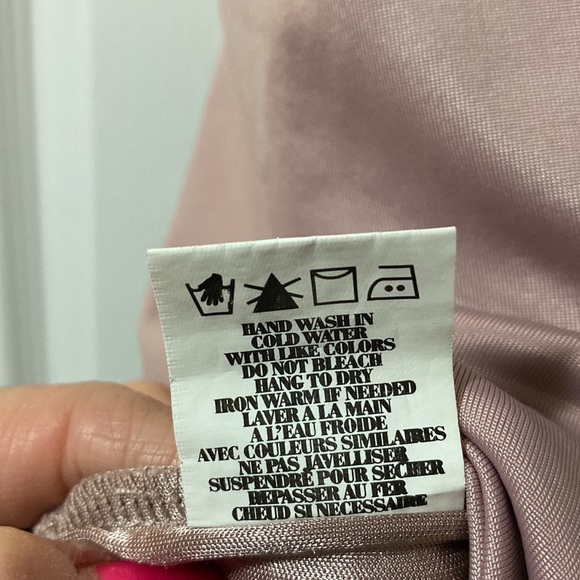 Urban behavior pink dress with lace and rhinestone one arm - Picture 6 of 8